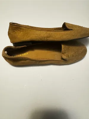 Old Navy Women's Brown Studded Flats Sz 8 thumbnail 3