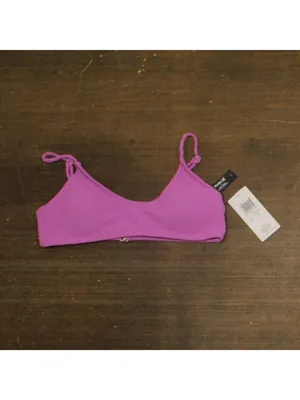 NWT Hurley Textured Wave Scrunch Bralette Bikini Top HU009T5 Orchid Purple M thumbnail 2