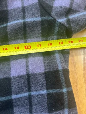 Vtg Woolrich Women M Purple Black Plaid Wool Jacket Quilted Sherpa Collar‎ Coat thumbnail 7