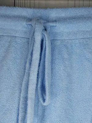 Free People Movement High Tide Terry Drawstring Shorts Cool Down Blue thumbnail 3
