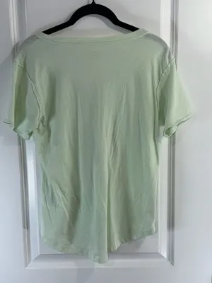 Z SUPPLY Organic V-Neck Tee in Whisper Mint thumbnail 4