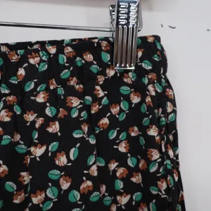 Uniqlo Jogger Pants Womens M Floral Tulip Black Rayon Tapered Casual Excellent thumbnail 2