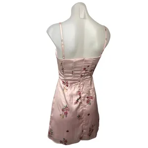 Princess Polly Pink Floral Silk Satin Sleeveless Mini Cami Camisole Slip Dress 2 thumbnail 6