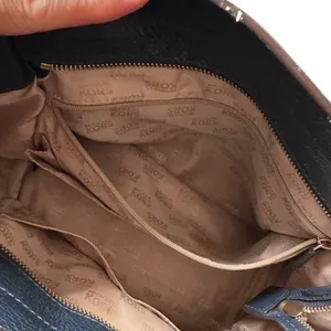 Michael Kors Traveler Satchel in Navy Pebbled Leather thumbnail 8