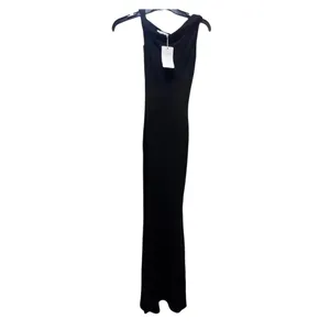 NWT REORIA Womens One Shoulder Formal Maxi Dress Black Ribbed Bodycon XS thumbnail 4