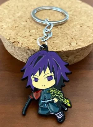 Boutique Demon Slayer Giyu Tomioka Kawaii Anime Keychain thumbnail 1