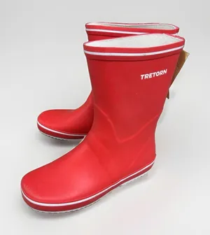 NWT Tretorn Storm Red Rubber Rain Boots Womens Sz 9‎ Waterproof Pull On 47320950 thumbnail 1