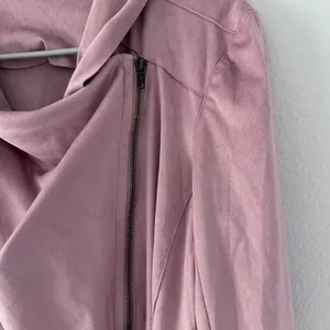 Mote Women's Jacket Size L-XL Soft Faux Suede Drape Pink Dusty‎ Long Sleeve thumbnail 9
