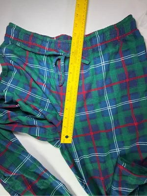 Family Pajamas Green Plaid Women's Long Sleeve Top & Pants Set with Navy Trim thumbnail 7