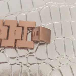 Rose gold watch with crystal encrusted face. thumbnail 4