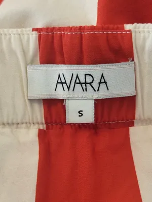 Avara Red and Cream Stripe Midi Skirt Size 6 thumbnail 9