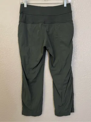 Athleta Jasper Green Hiking Stretch Trekkie Capri Pants, Sz Small thumbnail 7