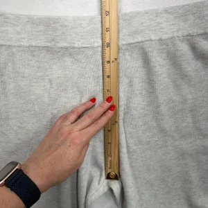 Cyrus Size L Lounge Pants Wide Leg Ribbed Knit Heather Gray C852416TJ Relaxed thumbnail 8