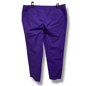 Chico's So Slimming Purple Ankle Trousers Womens‎ 3 XL 16 Cotton Stretch Pants thumbnail 2