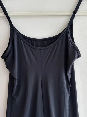 SKIMS Fits Everybody Slip Dress, Black/Onyx, Athleisure Mini, Size Large thumbnail 12