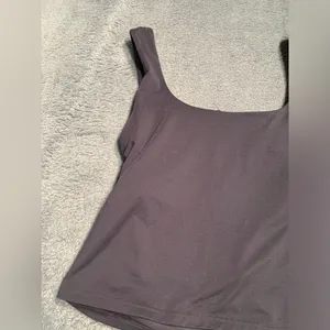 Fabletics cropped tank top with built in shelf bra thumbnail 2