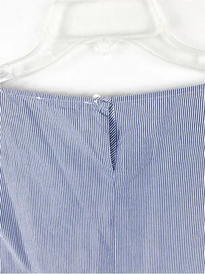 MADEWELL Blue White Striped 100% Cotton 3/4 Bell Sleeves Poplin Top Size Medium thumbnail 6