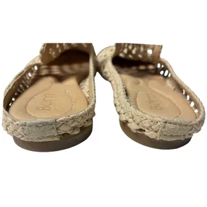 Born Woven Textile Mules Tan Round Toe Slip On Flats Boho Women's Size 6 thumbnail 5