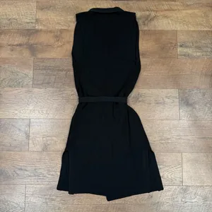 Calvin Klein Black Belted Sleeveless Cardigan Belted Duster thumbnail 3