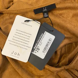 Joh NWT Abigail Suede Top Womens Size XL‎ In Caramel Boho thumbnail 2
