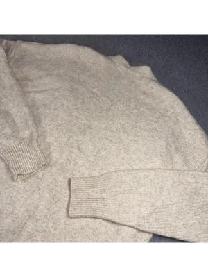ASTR The Label $80 Wool Tri-Blend Woman’s Large Beige Pleated Wrap Sweater S thumbnail 5