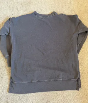 Aerie Oversized Gray Crew Neck Sweatshirt thumbnail 4
