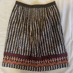 Anthropologie Edme & Esyllte 2 Ribbon Skirt Pleats Beribboned Rings Black White thumbnail 1