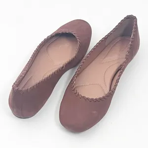 JOIE Brown Suede Almond Top Braided Trim Details Slip On Ballet Flats 8.5 thumbnail 1