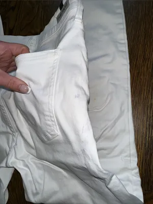 Citizens of Humanity Rocket Crop High-Rise White Skinny Jeans **PEN INK STAIN** thumbnail 13