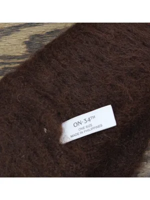 NEW On 34th Solid Brushed Beanie Fuzzy Wool Blend MO1542505 Chocolate Brown thumbnail 2