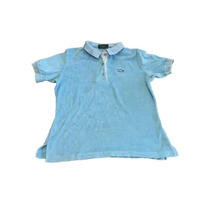 Vintage Lacoste Women's Terry Cloth Polo Shirt Blue Small Y2K Textured thumbnail 14