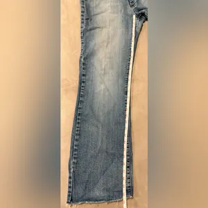 GAP Women's Faded Blue Straight Low Rise Boot‎ cut Jeans Size 12Reg thumbnail 5