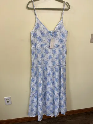 NEW Altar’d State Blue Floral Maxi Dress Size 3XL NWT thumbnail 3