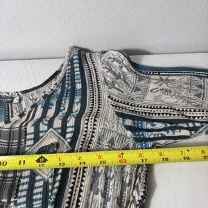 Earthbound Trading Co. Boho Patchwork Maxi Dress Hippie Flowy Festival Size M thumbnail 9
