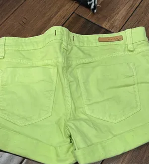Sanctuary Vintage Neon Lime Green Denim Shorts thumbnail 3