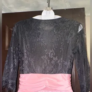 Whimsigoth Black Lace Top Rose Skirt Evening Prom Dress X-Large 3/4 sleeve thumbnail 8