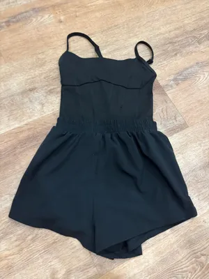 PINK Black Victoria's Secret athletic romper thumbnail 1
