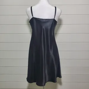 Gilligan & O’Malley Slinky Black Mini Slip Dress. Size: L.‎ thumbnail 3