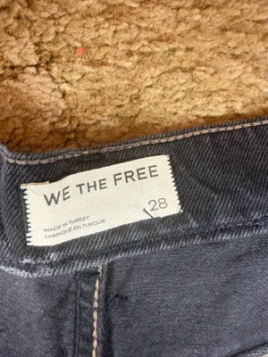 Free People We The Free Black Denim Bermuda Jort Shorts Raw Hem Size 28 NWOT thumbnail 4