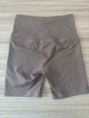 Beyond Yoga High Waist Metallic Twinkle Biker Shorts Women Size Small thumbnail 3