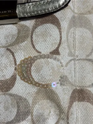 Coach Kristin Swing Bag Crossbody Sequin Signature white Brown thumbnail 14