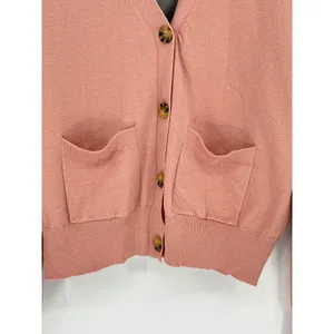 NWT Marled Reunited Clothing Cardigan‎ Sweater Dusty Rose Button Down Large thumbnail 5