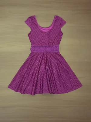 ♒️ Love, Fire Flared Burgundy Dress w/ Cup Sleeves thumbnail 4
