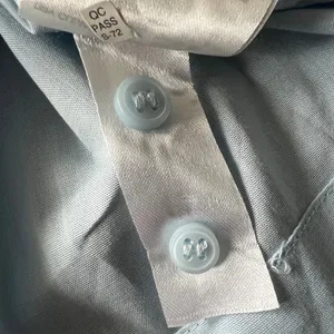 H&M Cropped Shirt Womens Small Light Blue Collared Button Up Cotton thumbnail 8