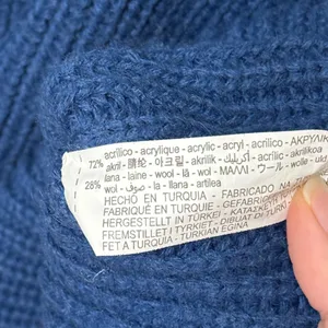 ZARA Wool Blend Sweater Size Medium Blue Tunic Length Knit thumbnail 6