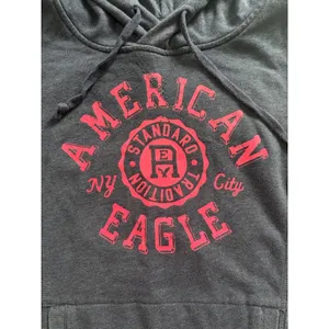 American Eagle Y2K Women's Blue Pink Pull Over Hoodie Sweater Size Small Logo thumbnail 4