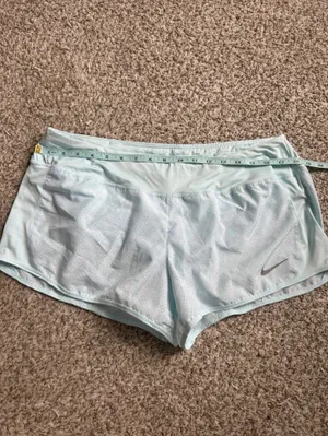 Nike Dri-Fit Light Blue Women's Running Shorts Workout Athletic Wear Activewear thumbnail 6