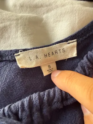 LA Hearts Navy Blue Mini Linen Dress thumbnail 4