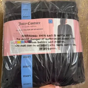 Juicy Couture Black Rhinestone Logo Zip Up Hoodie Jacket Large NWT thumbnail 5