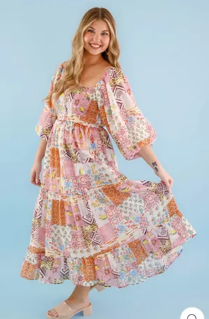 Altar'd State Dress Maxi Floral thumbnail 1